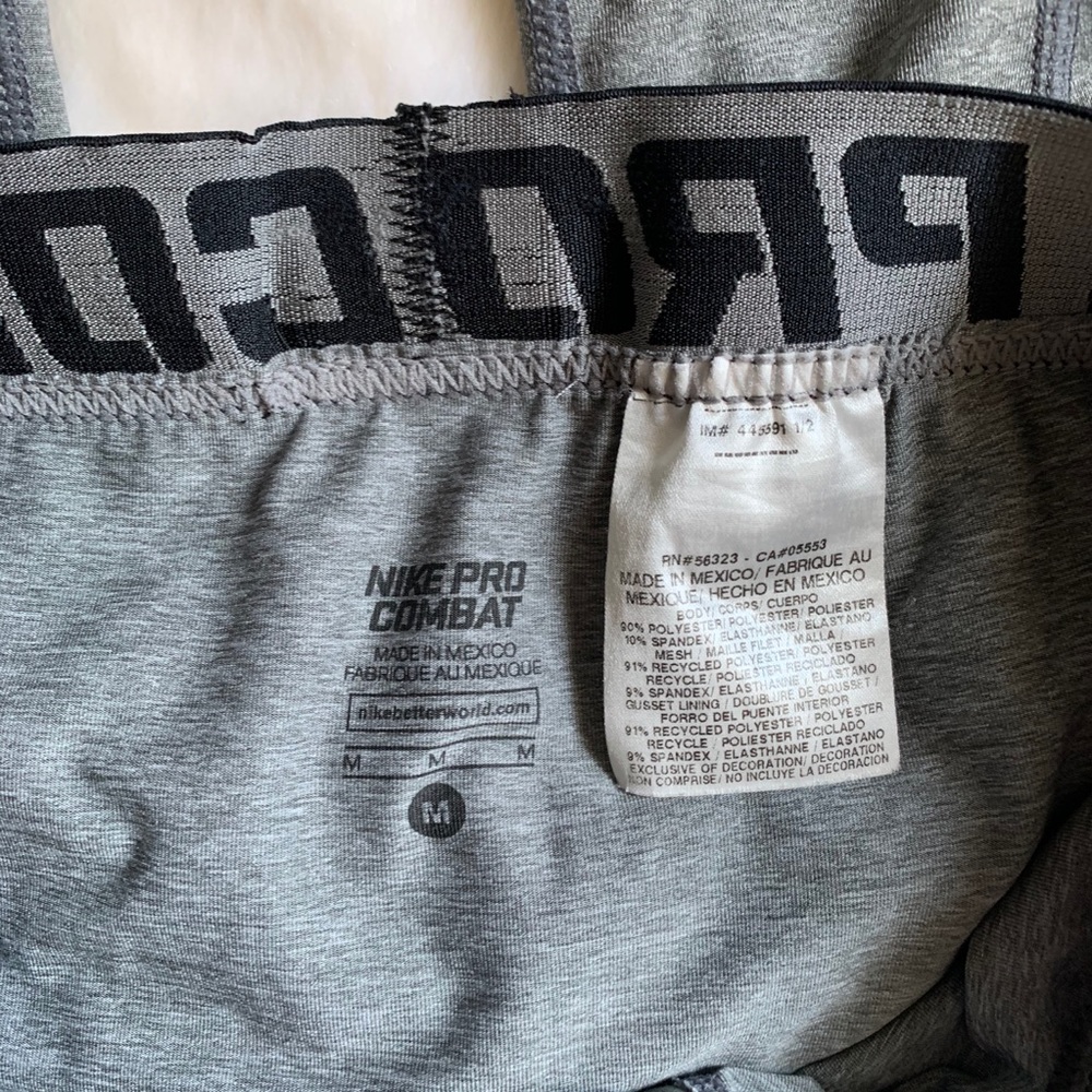 Nike Pro Combat Core Compression 3/4 Tights Grey M - Picture 7 of 9